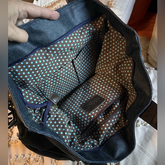 Chala Navy Blue Patriotic Brown Bear Tote Bag - Picture 8 of 11